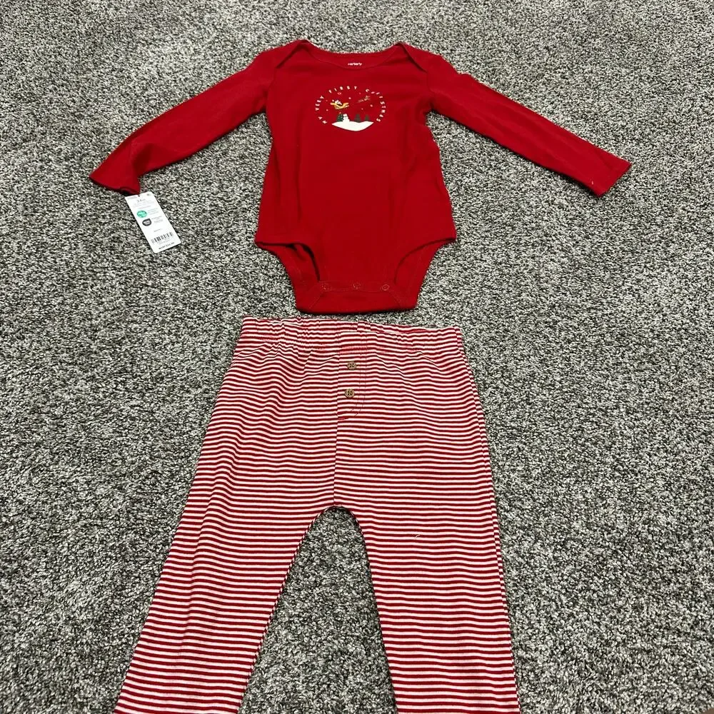 New with tags! Carter's My Very First Christmas 2 piece Set, Santa, 24 months - Picture 2 of 8